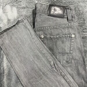 Structure Mens Slim Straight Jeans 30x32 Faded Black 100% Cotton Denim